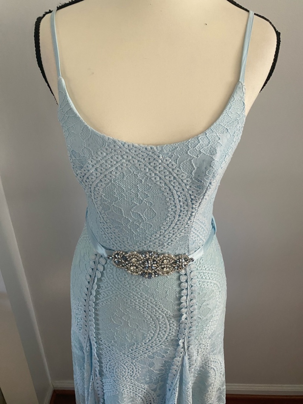 Hello molly light blue lace size 2 maxi dress - Picture 2 of 7